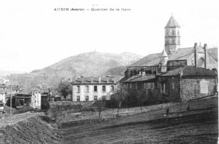 L'église d'Aubin et l'ancien presbytère